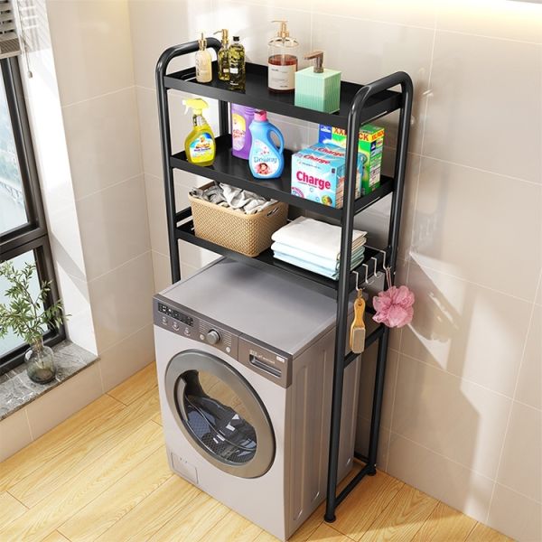 2022 New Home & Organization Over the Toilet Paper Rack Shelf 2layer Metal Bathroom Washing Machine Stacking Storage Organizer