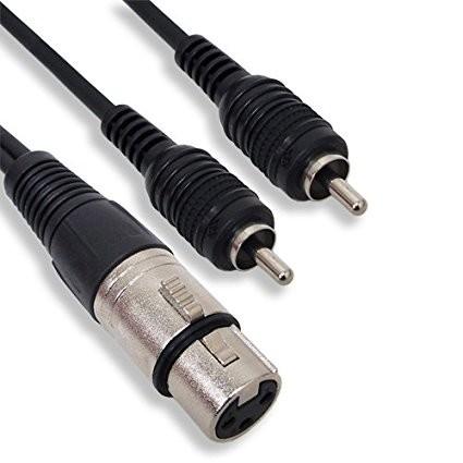 6 Inch Patch Audio Y Cable Cords XLR Female To Dual RCA Male 6 Home Series