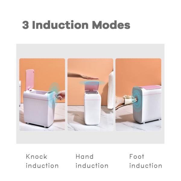 Plastic Automatic Touchless Smart Trash Can Sensor Waste Bin for Home and Institution