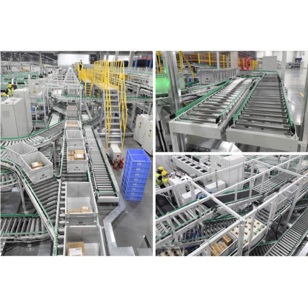 Carton Sorting Conveyor System Flexible Gravity Roller Conveyor System Logistics Sorting Warehouse Storage Rack