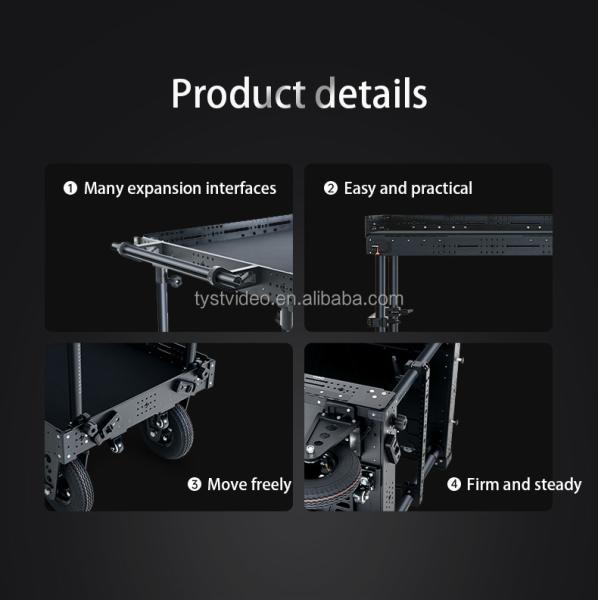 Equipment Storage Movie Shooting Studio Room Cart with Unfold Dimensions 120*60*92cm
