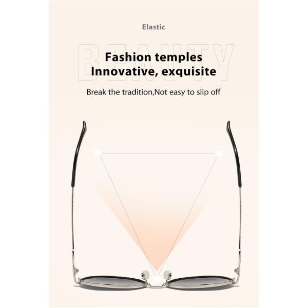 Adaptable robusto de las muchachas de las gafas de sol de la forma del polígono del marco metálico