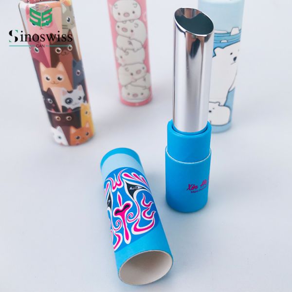 Private Label Paper Tube Cosmetic Packaging Empty Lip Blam Tube Custom Sizes