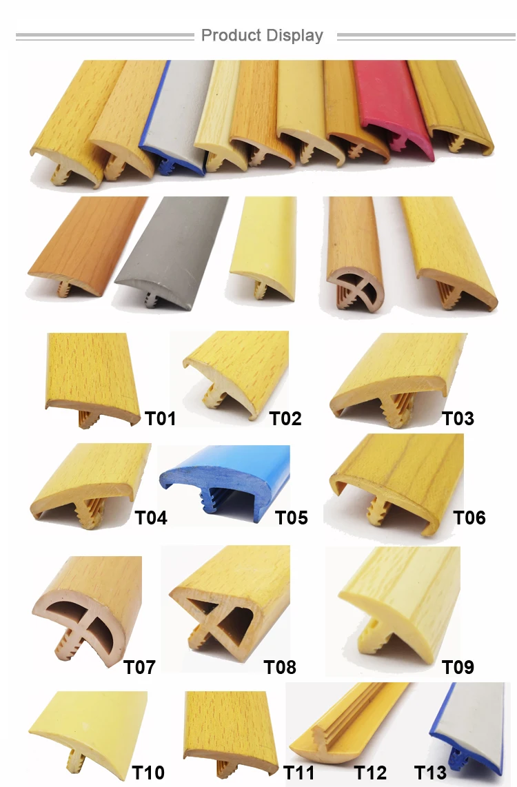 Furniture Decoration T Shape Extrusion Plastic Profile PVC Edge Banding