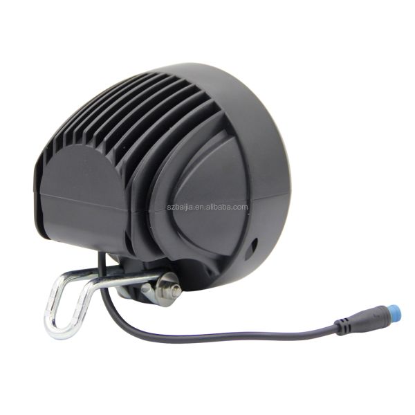4 Pin Ebike Headlight Bicycle Accessories Black E Bike Integrated Lights