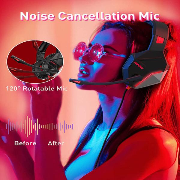 Logotipo personalizado LED RGB Gaming Headset Over Ear Gaming Headphones Para PC e PS4