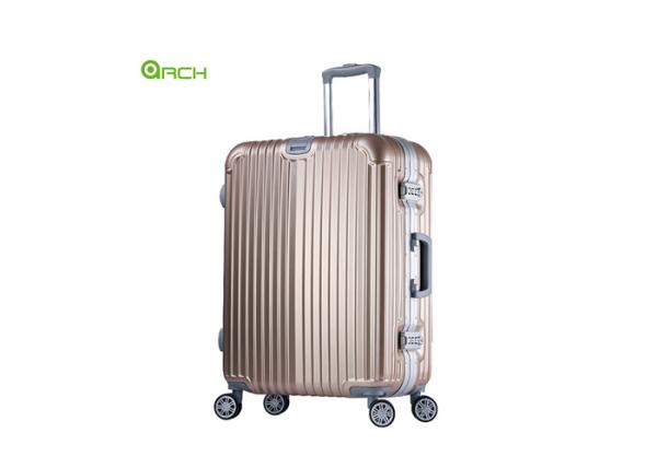 Fashionable ABS PC Trolley Travel Luggage With Aluminum Frame