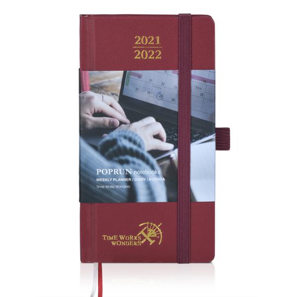 Плановик PU Leatherette вертикальный еженедельный с ежедневным графиком 2023 2024