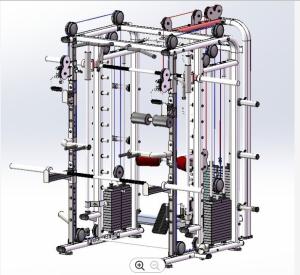Mutli Functional Station Home Gym Equipment Chest Leg Curl Press Smith Machine