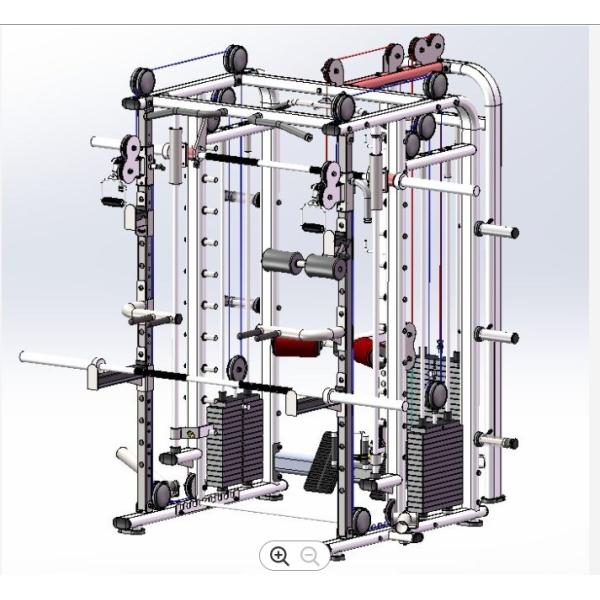 Multifunctional Comprehensive Training Station with Smith Machine and Squat Rack