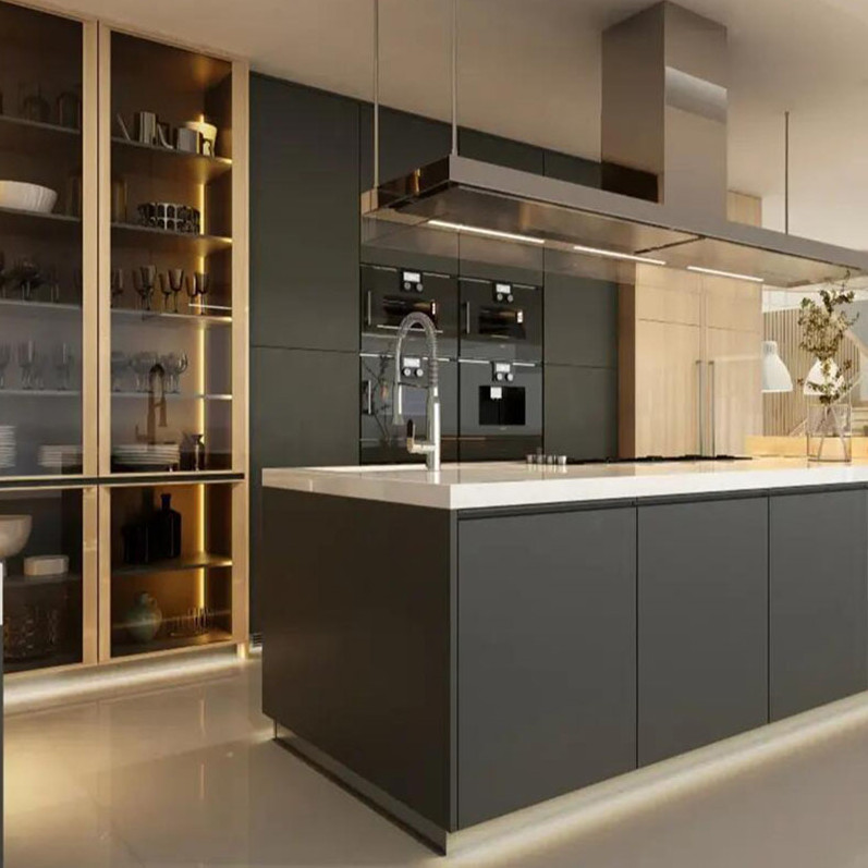 Villa and Apartment Furniture Custom Luxury Matte Cabinets with Private Label Design
