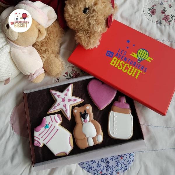 Boîte à biscuits en carton rigide à couvercle et à base de 2 pièces pour emballage écologique