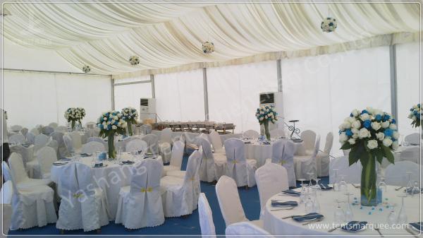 Professional 150 Seaters White Luxury Beach Wedding Marquee for Rent with Wind Resistance