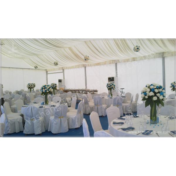 Professional 150 Seaters White Luxury Beach Wedding Marquee for Rent with Wind Resistance