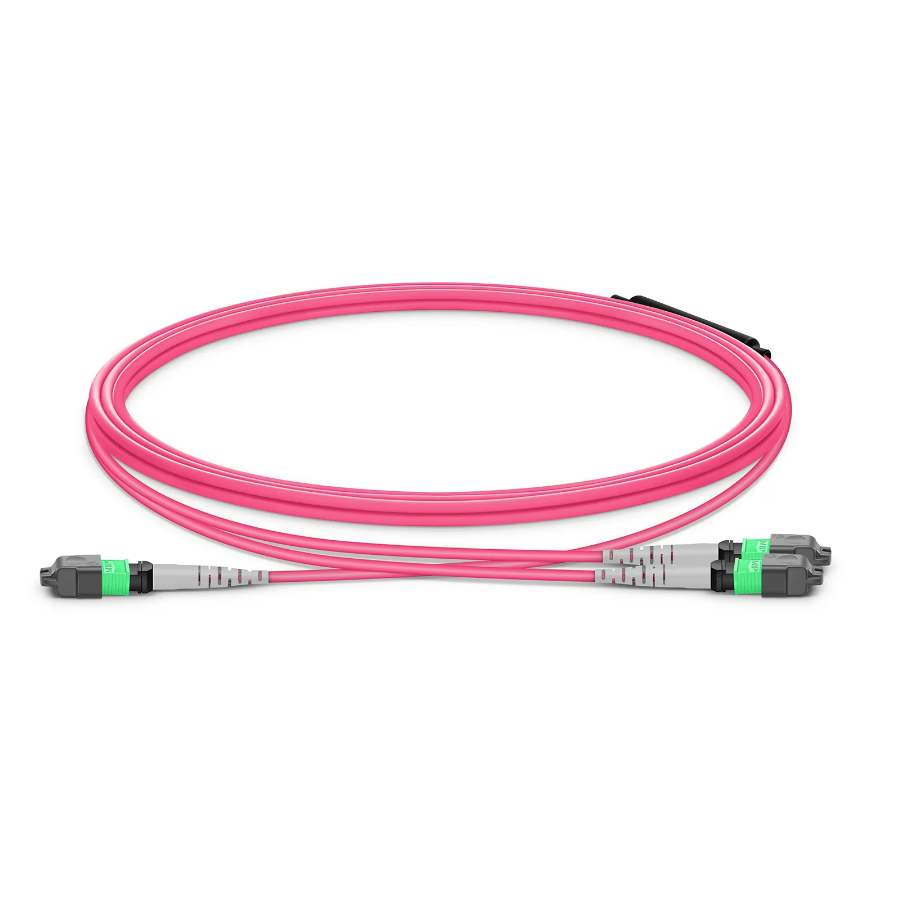 OM4 MTP Breakout Cable with APC Connectors and OFNP Fire Safety for High-Speed Data Centers