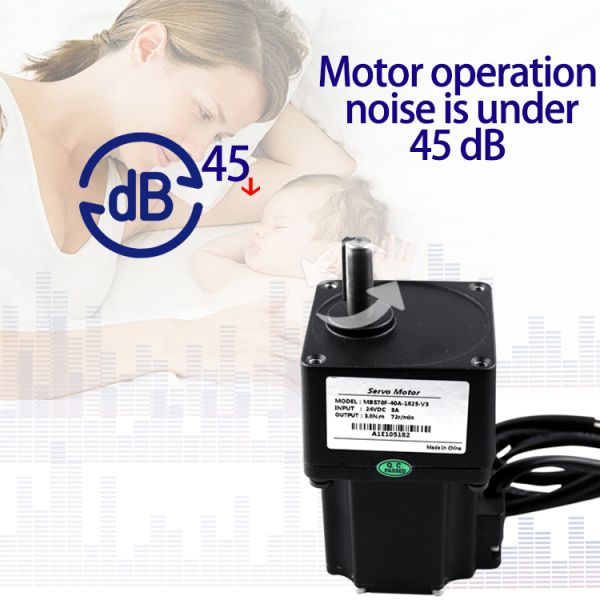 24V 40W Brushless DC Servo Motor with Gear Reducer 1:25 for Automatic Turnstile