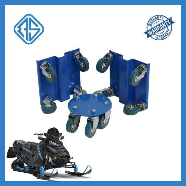 10 Inch Plate 1500 LBS Blue Snowmobile Ski Dollies Strong Bearing Capacity Sled Dolly Set