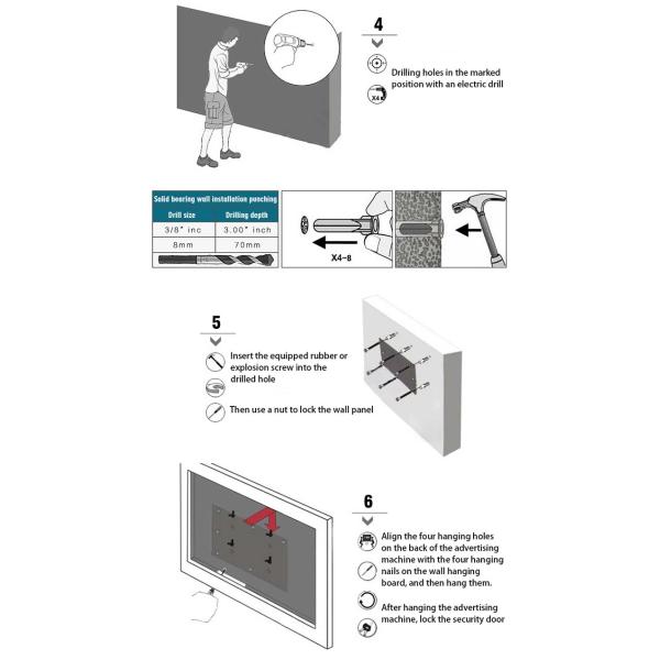 Крытая стена ЛКД установила Синьяге 2к 4К цифров коммерчески супер уменьшают 32 49 дюйма