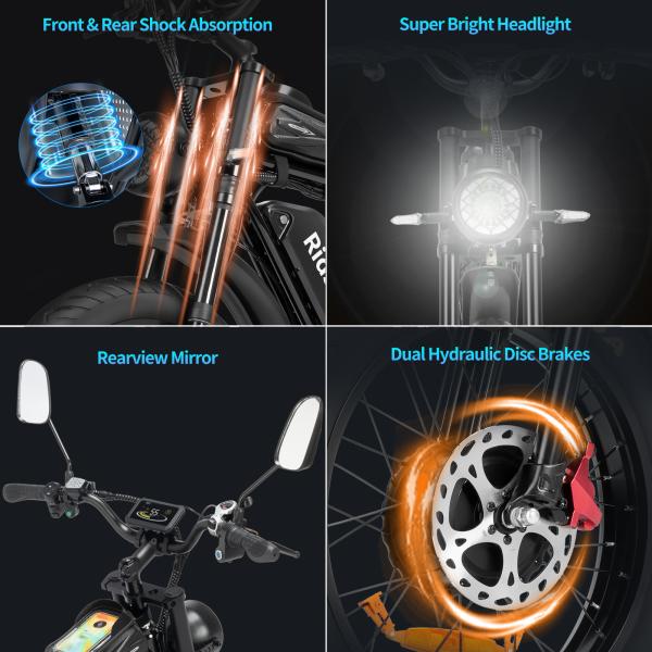 52V/2000W Double Battery Electric Bike with Moutain Ebike for Adult Mountain Go out artifact Electric Bicycle