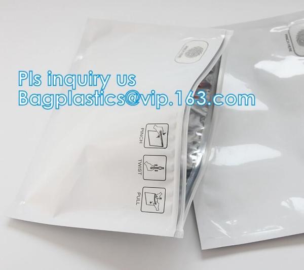 Child Resistant Double Zipper Mylar Packaging Bag, Security Feature zip locks bag, Child Baby Resistant k Bag