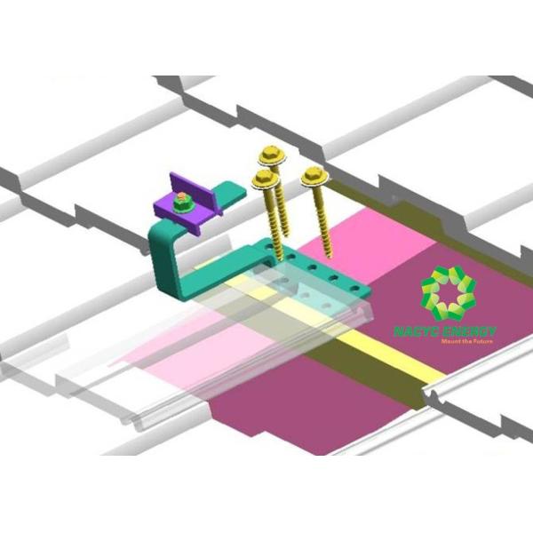 Patented Innovative Pitched Roof Unique Clamps Solar Roof Hooks and Hanger Bolts Unique Clamps