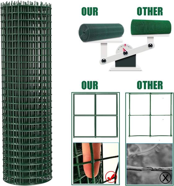Anping Factory  Galvanized Stainless Steel Green  PVC Coated Welded Mesh Wire For Tree and Shrub Protection