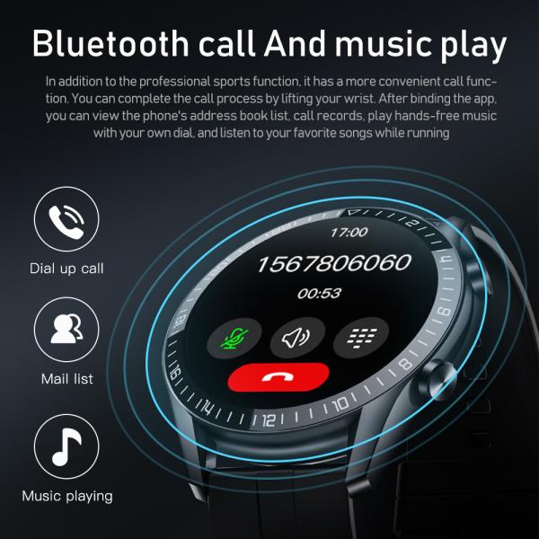 HL59 Smartwatch Electronic Couples 1.28 inch ECG PPG Blood Pressure Watch No Camera