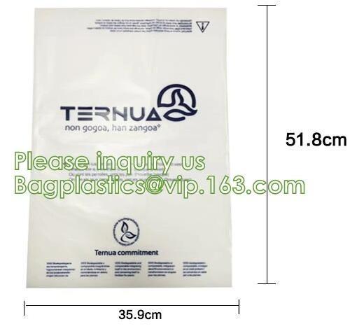 corn starch based 100% biodegradable bag for food packaging T shirt bags, vest carrier, handle handy bags, singlet pac