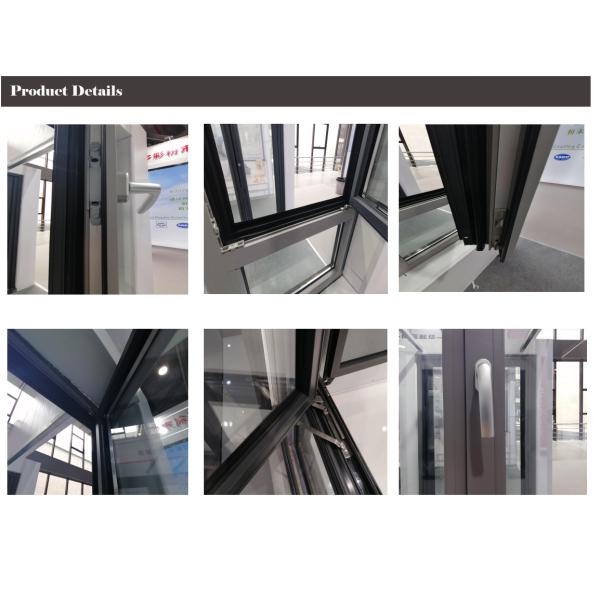 Outward Opening Aluminium Casement Windows Waterproof Hollow Glass