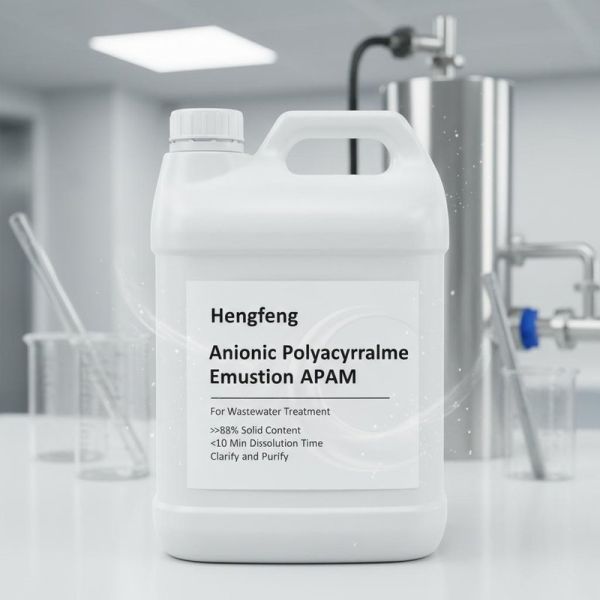 Hengfeng Anionic Polyacrylamide Emulsion APAM Emulsion for Wastewater Treatment with >=88% Solid Content and 