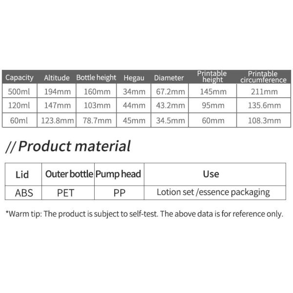 Shampoo Bottle Cosmetic Industry Packaging PE 60ML 120ML 500ML Wholesale High Quality Plastic Bottles
