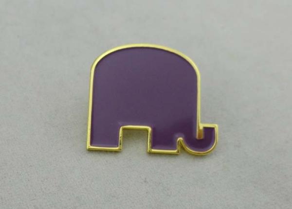 Elephone imitation hard enamel Brass die stamped Gold plating Lapel Pin