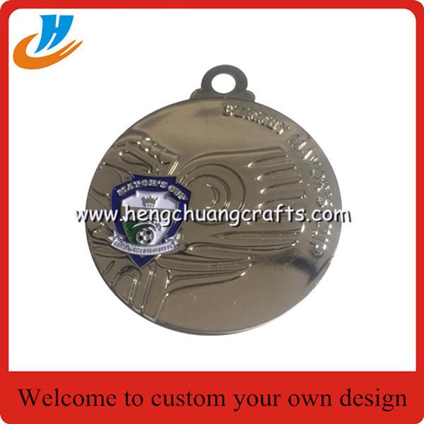 Sports events gold silver medals,die casting process medal with plated color
