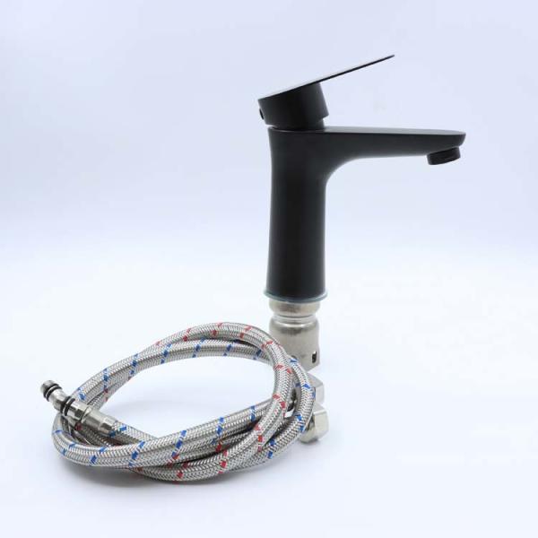 Plated Chrome Deck Mounted Basin Mixer Tap Convenient installation