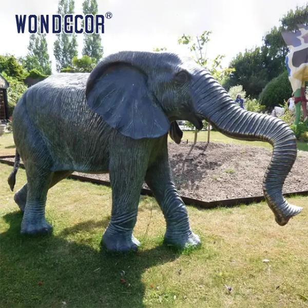 Скульптура украшенная зоопарком изготовленная на заказ бронзовая с прекрасным слоном 180cm