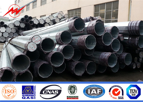 14m Long Single Section Steel Power Pole With Seamless Welding For Aesthetic Appeal In Philippines