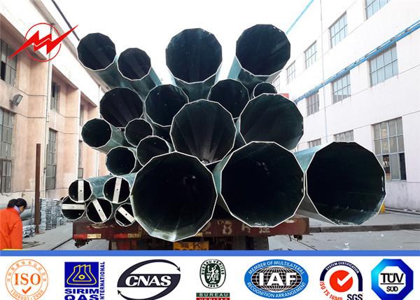 138KV Ferro Galvanizado Polos de Aço Elétrico 80FT Acessórios Cross Arm