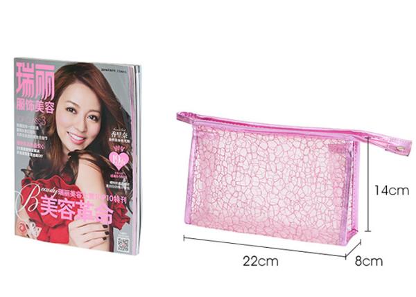 Womens Transparent PVC Bag SGS Certification 22x14x8 CM Size Customized Logo