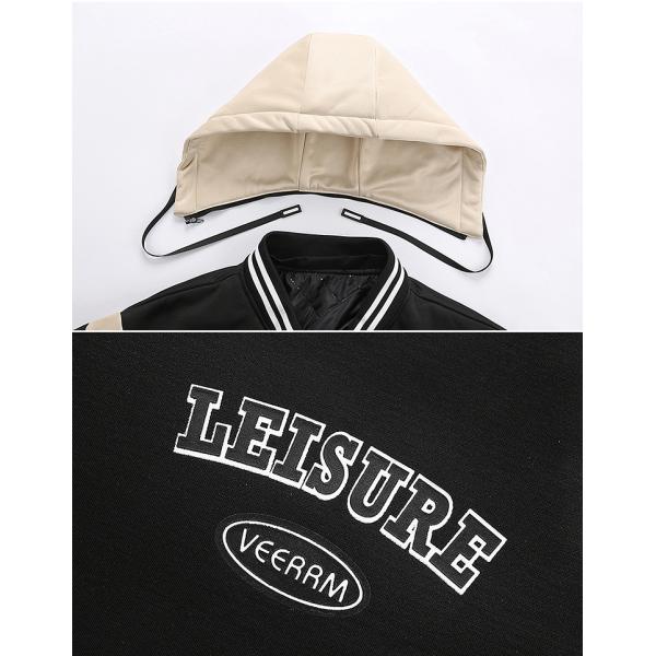 Мода хип-хоп уличная одежда наружная вышивка мотоцикл колледж в капюшоне бейсбол мужчины куртка с пользовательским логотипом