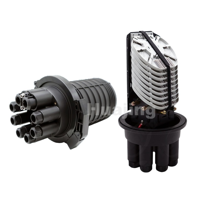 Vertical Fiber Optic Splice Closure 216 Cores 7 Ports With Mechanical Seal