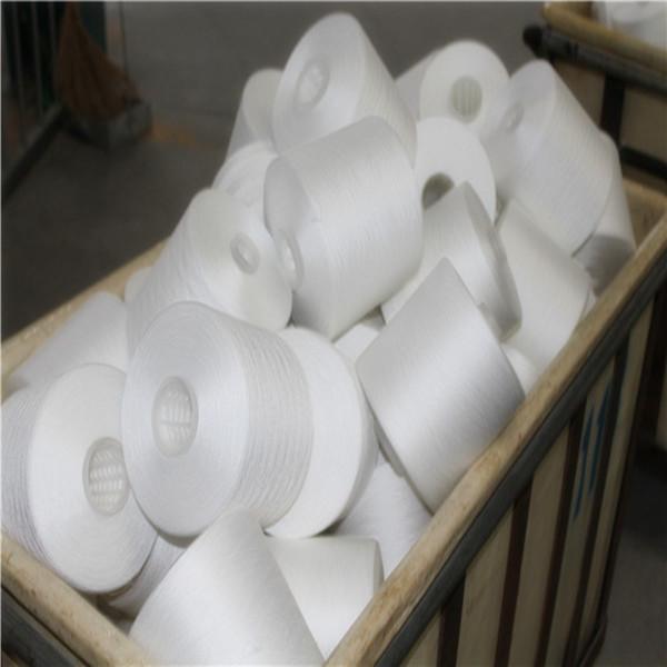 Cheap Price 60/3 Raw White Polyesyer Spun Sewing Yarn