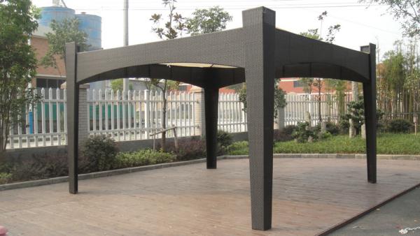 Outdoor Patio / Garden Wicker Rattan Gazebo , All Weather Waterproof