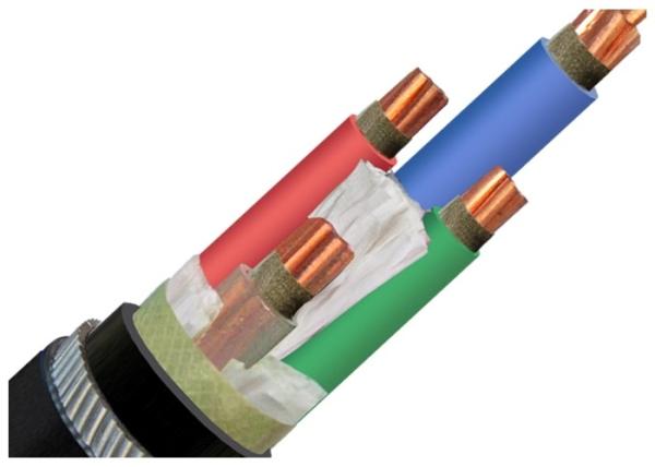 O cobre macio 1-5 retira o núcleo de fogo blindado isolado XLPE/PVC de cobre blindado do fio de aço de cabo - cabo resistente
