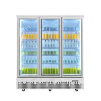 Refrigerador de bebidas comercial personalizado para supermercado 5 prateleiras ajustáveis de camada