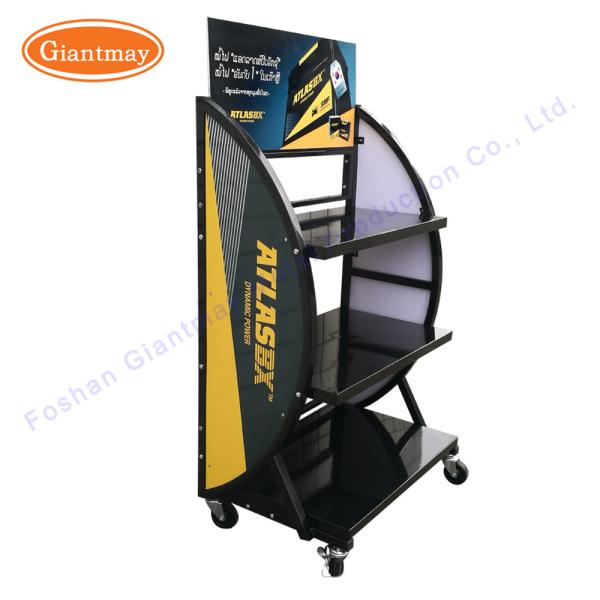 Электрическая стойка автомобильного аккумулятора стеллажа для выставки товаров хранения батарей велосипеда