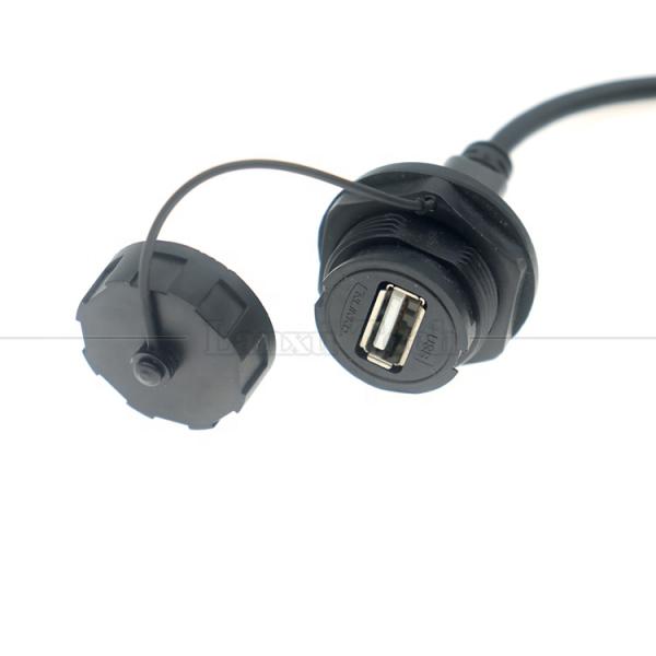 Waterproof Male to Female Panel Mount USB Type A Port Connector Extension Cable