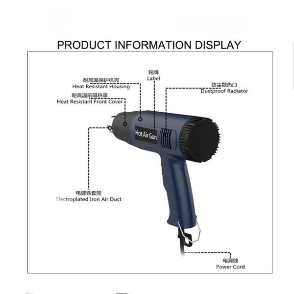 Industrial Grade 2000W Hot Air Gun Heat Tool for Soft Ceramic 220v 110v 230V Original