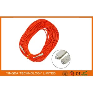 SC гибкого провода оптического волокна LSZH - SC с симплексным бежевым расквартировывая Орандж/кабелем волокна Corning