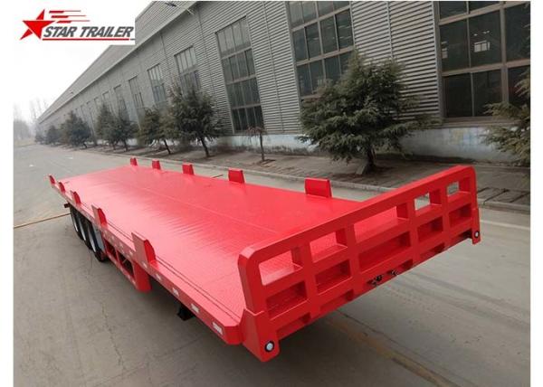 24/32/48/53/50 Foot Semi Truck Flatbed Trailer With Leaf Spring Suspension