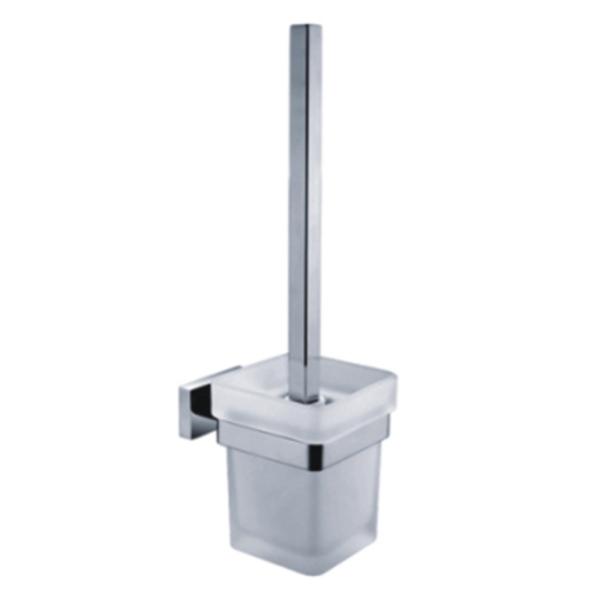 Polishing Stainless Steel Square Toilet Brush Holder solid install